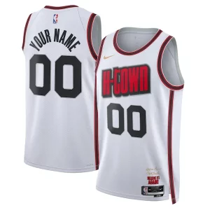 Splendido Robusto Houston Rockets Nike Unisex 2024/25 Custom Swingman Jersey City Edition White  per la Gara Importante