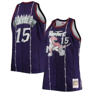 Elegante Attraente Sofisticato Vince Carter Toronto Raptors Big & Tall 1998/99 NBA 75th Anniversary Diamond Swingman Jersey Purple  per la Gara Importante