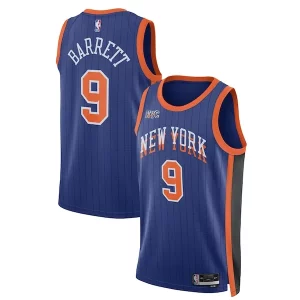 Splendido RJ Barrett New York Knicks Nike Unisex 2023/24 Swingman Jersey Blue City Edition  per la Gara Importante