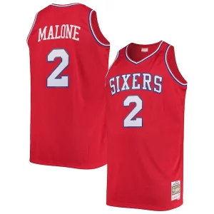 Classico Moses Malone Philadelphia 76ers 1982/83 Big & Tall Hardwood Classics Swingman Jersey Red  per la Gara Importante