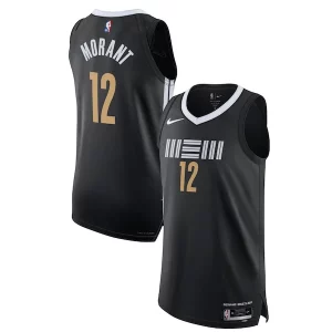 Duraturo Raffinato Nike Ja Morant Memphis Grizzlies Authentic Jersey City Edition Black  per la Gara Importante