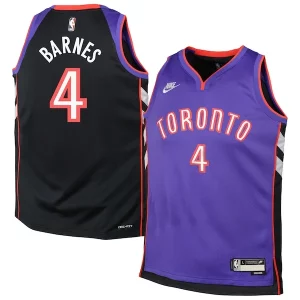 Accattivante Sofisticato Scottie Barnes Toronto Raptors Nike Youth 2024/25 Swingman Jersey Purple Classic Edition  per la Gara Importante
