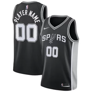Duraturo San Antonio Spurs Nike Swingman Custom Jersey Black Icon Edition  per la Gara Importante