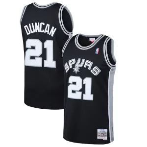 Prestigioso Tim Duncan San Antonio Spurs 1998/99 Hardwood Classics Swingman Jersey Black  per la Gara Importante
