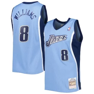 Gorgeous Robusto Deron Williams Utah Jazz 2001/02 Hardwood Classics Swingman Jersey Blue  per la Gara Importante