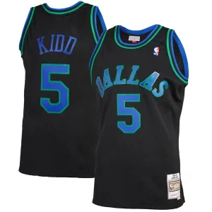 Moderno Sofisticato Carino Jason Kidd Dallas Mavericks 1994/95 Hardwood Classics Reload 2.0 Swingman Jersey Black  per la Gara Importante