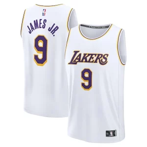 Duraturo Bronny James Los Angeles Lakers Fast Break Replica Player Jersey Association Edition White  per la Gara Importante