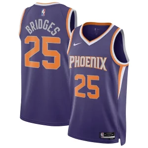 Moderno Mikal Bridges Phoenix Suns Nike Unisex Swingman Jersey Icon Edition Purple/White  per la Gara Importante