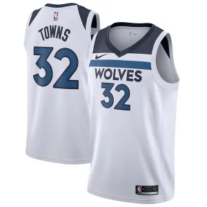 Prestigioso Classico Karl Anthony Towns Minnesota Timberwolves Nike Swingman Jersey White Association Edition  per la Gara Importante