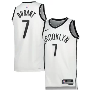 Splendido Delizioso Kevin Durant Brooklyn Nets Nike Unisex Swingman Jersey Association Edition White/Black  per la Gara Importante