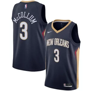 Gorgeous C.J. McCollum New Orleans Pelicans Nike Swingman Jersey Icon Edition Navy  per la Gara Importante