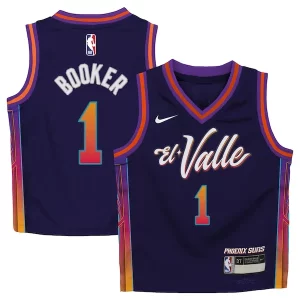 Attraente Bellissimo Fantastico Devin Booker Phoenix Suns Nike Preschool Swingman Replica Jersey City Edition Purple  per la Gara Importante