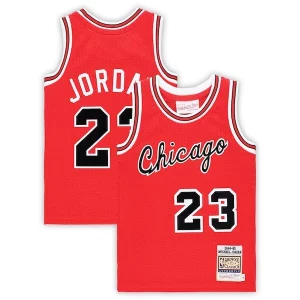 Stupendo Michael Jordan Chicago Bulls Preschool Hardwood Classics 1984/85 Authentic Swingman Jersey Red  per la Gara Importante