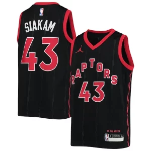 Sofisticato Pascal Siakam Toronto Raptors Jordan Brand Youth 2020/21 Swingman Jersey Statement Edition Black  per la Gara Importante