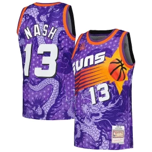 Elegante Eccezionale Classico Steve Nash Phoenix Suns 1996/97 Hardwood Classics Asian Heritage 6.0 Swingman Throwback Player Jersey Purple  per la Gara Importante