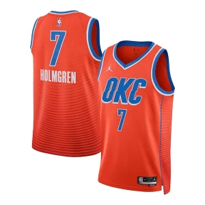 Fascinante Cool Sofisticato Chet Holmgren Oklahoma City Thunder Jordan Brand Unisex Swingman Jersey Statement Edition Orange  per la Gara Importante