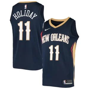 Sofisticato Incantevole Robusto Jrue Holiday New Orleans Pelicans Nike Swingman Jersey Navy  per la Gara Importante