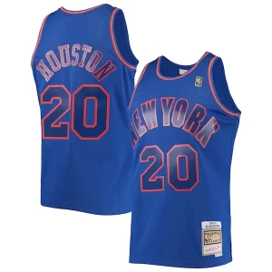Gorgeous Allan Houston New York Knicks 1996/97 Throwback Dark Swingman Jersey Blue  per la Gara Importante