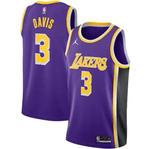 Cool Incantevole Splendido Anthony Davis Los Angeles Lakers Jordan Brand 2020/21 Swingman Jersey Statement Edition Purple  per la Gara Importante