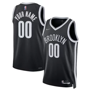 Eccezionale Attraente Brooklyn Nets Nike 2021/22 Diamond Swingman Custom Jersey Icon Edition Black  per la Gara Importante