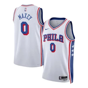 Ottimo Splendido Tyrese Maxey Philadelphia 76ers Nike Unisex Swingman Jersey Association Edition White  per la Gara Importante