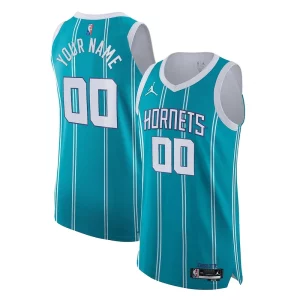 Magnifico Fascinante Charlotte Hornets Nike 2021/22 Diamond Swingman Authentic Custom Jersey Icon Edition Teal  per la Gara Importante