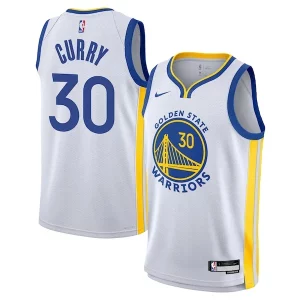 Bellissimo Resistente Raffinato Stephen Curry Golden State Warriors Nike Youth Swingman Jersey Association Edition White  per la Gara Importante
