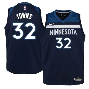 Lussuoso Karl Anthony Towns Minnesota Timberwolves Nike Youth Swingman Jersey Navy Icon Edition  per la Gara Importante