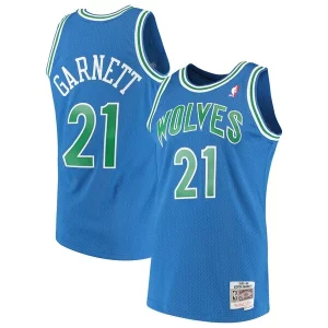 Duraturo Ottimo Kevin Garnett Minnesota Timberwolves 1995/96 Hardwood Classics Swingman Jersey Blue  per la Gara Importante