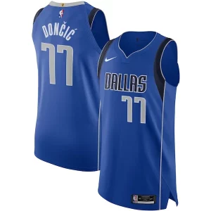 Cool Prestigioso Luka Dončić Dallas Mavericks Nike Authentic Jersey Association Edition Blue  per la Gara Importante