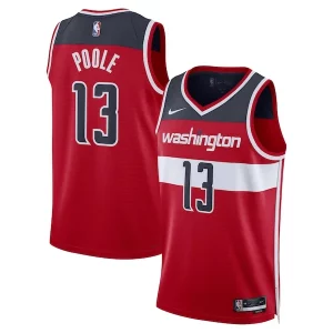 Robusto Jordan Poole Washington Wizards Nike Unisex Swingman Jersey Icon Edition Red  per la Gara Importante