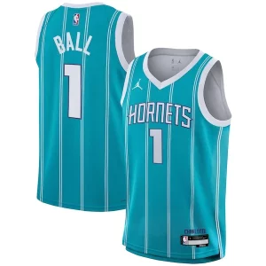 Cool Meraviglioso LaMelo Ball Charlotte Hornets Nike Youth Swingman Jersey Icon Edition Teal  per la Gara Importante