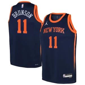 Classico Jalen Brunson New York Knicks Jordan Brand Youth Swingman Jersey Statement Edition Navy  per la Gara Importante