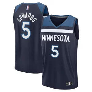 Trendy Anthony Edwards Minnesota Timberwolves Fast Break Replica Player Jersey Icon Edition Navy  per la Gara Importante