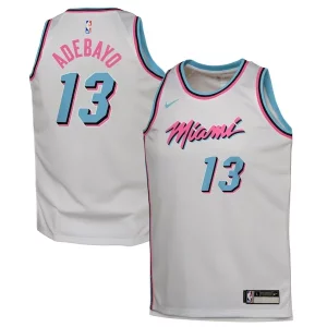Meraviglioso Sofisticato Bam Adebayo Miami Heat Nike Youth 2024/25 Swingman Player Jersey City Edition White  per la Gara Importante