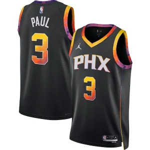Fantastico Meraviglioso Magnifico Chris Paul Phoenix Suns Jordan Brand Unisex Swingman Jersey Statement Edition Black  per la Gara Importante
