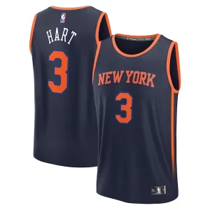 Accattivante Fantastico Josh Hart New York Knicks Fast Break Replica Player Jersey Statement Edition Navy  per la Gara Importante