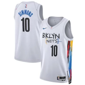 Carino Fantastico Ben Simmons Brooklyn Nets Nike Unisex 2022/23 Swingman Jersey City Edition White  per la Gara Importante