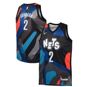 Raffinato Comodo Fantastico Cameron Johnson Brooklyn Nets Nike Youth Swingman Replica Jersey City Edition Black  per la Gara Importante