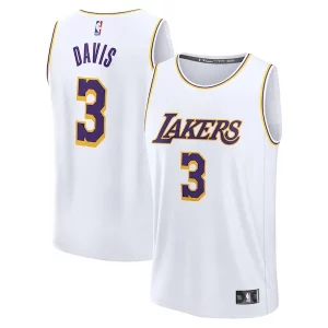 Stupendo Magnifico Lussuoso Anthony Davis Los Angeles Lakers Youth Fast Break Replica Player Jersey Association Edition White  per la Gara Importante