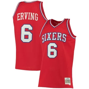 Trendy Attraente Julius Erving Philadelphia 76ers 1982/83 Big & Tall Hardwood Classics Swingman Jersey Red  per la Gara Importante