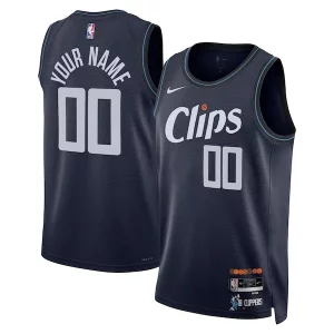 Fascinante LA Clippers Nike Unisex 2023/24 Custom Swingman Jersey Navy City Edition  per la Gara Importante