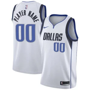 Attraente Stupendo Raffinato Dallas Mavericks Nike 2020/21 Swingman Custom Jersey Association Edition White  per la Gara Importante