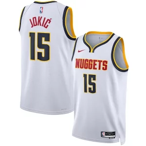 Meraviglioso Nikola Jokic Denver Nuggets Nike Unisex Swingman Jersey Association Edition White/Navy  per la Gara Importante
