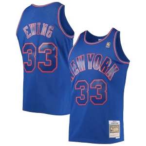 Robusto Incantevole Patrick Ewing New York Knicks 1996/97 Hardwood Classics Swingman Jersey Blue  per la Gara Importante