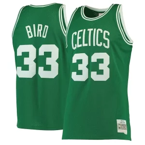 Robusto Larry Bird Boston Celtics Hardwood Classics Swingman Jersey Kelly Green/White  per la Gara Importante