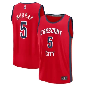 Carino Dejounte Murray New Orleans Pelicans Youth Fast Break Replica Player Jersey Statement Edition Red  per la Gara Importante