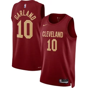 Trendy Robusto Darius Garland Cleveland Cavaliers Nike Unisex Swingman Jersey Icon Edition Wine/White  per la Gara Importante
