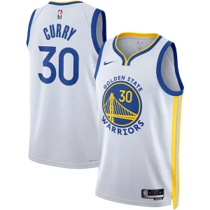 Attraente Stephen Curry Golden State Warriors Nike Unisex Swingman Jersey Association Edition White/Royal  per la Gara Importante