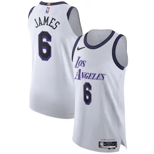 Meraviglioso Stupendo LeBron James Los Angeles Lakers Nike 2022/23 Authentic Jersey City Edition White  per la Gara Importante